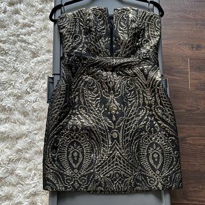 Strapless mini dress